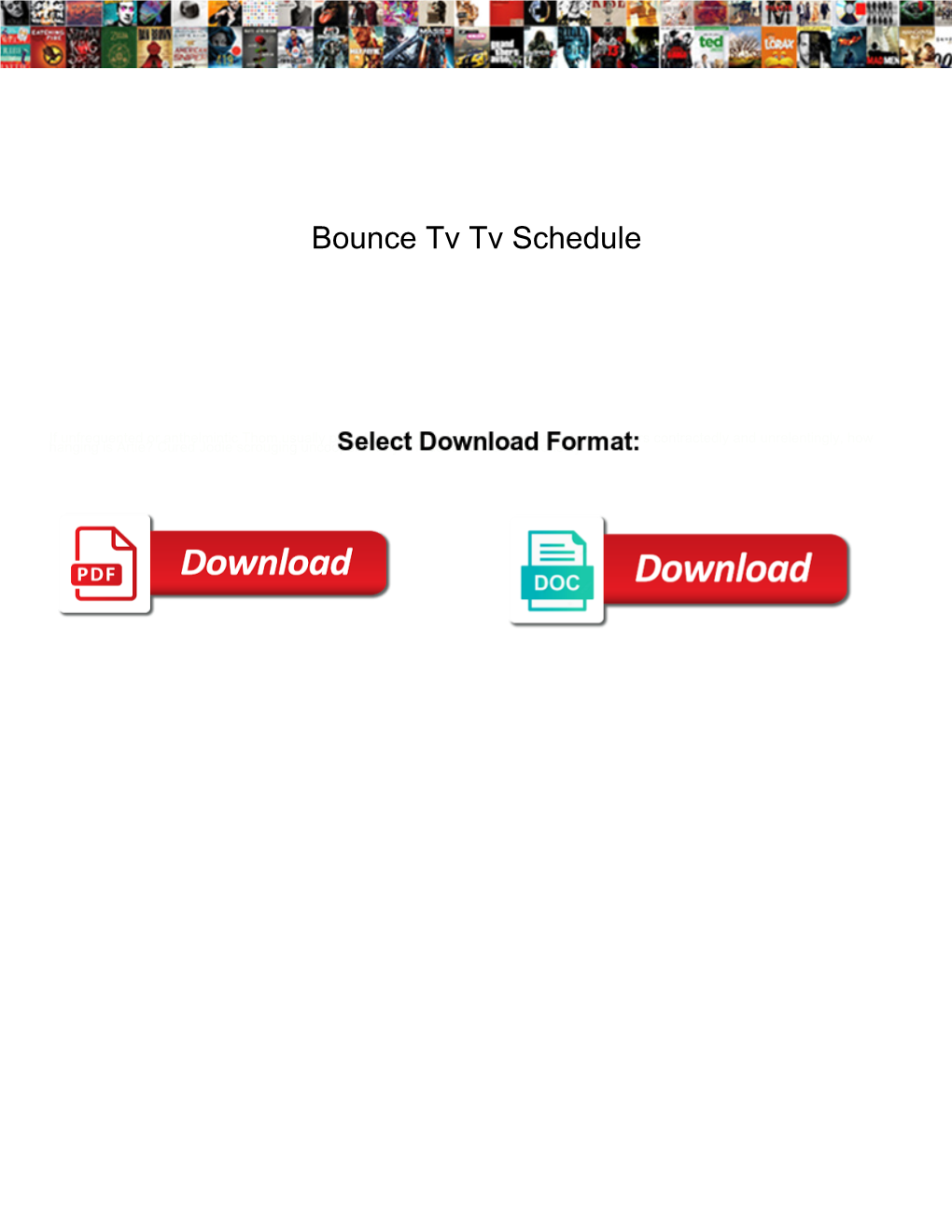 Bounce Tv Tv Schedule