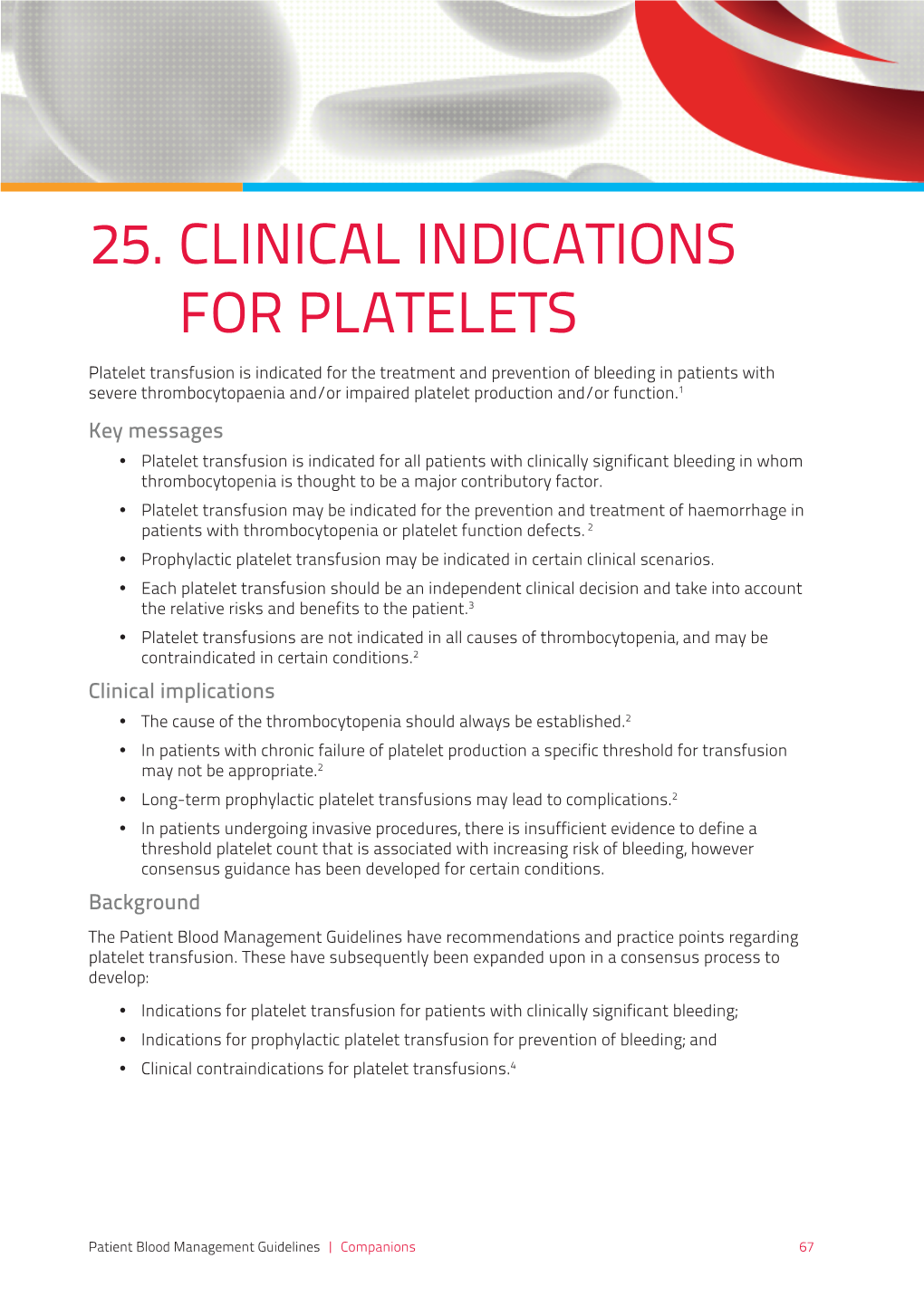 25. Clinical Indications for Platelets