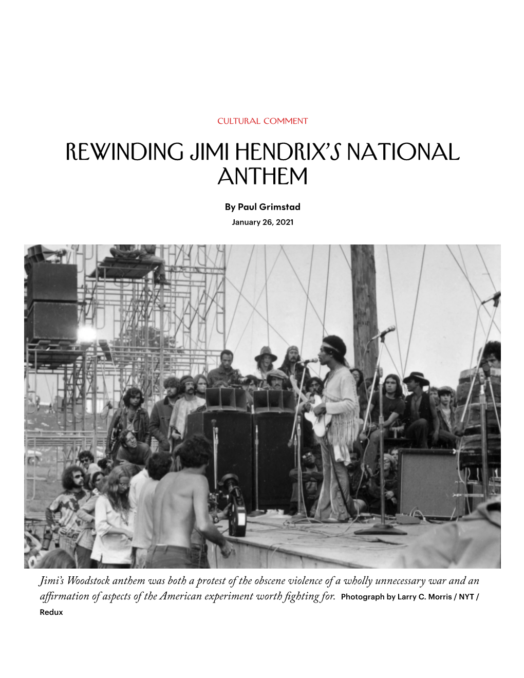 Rewinding Jimi Hendrix's National Anthem