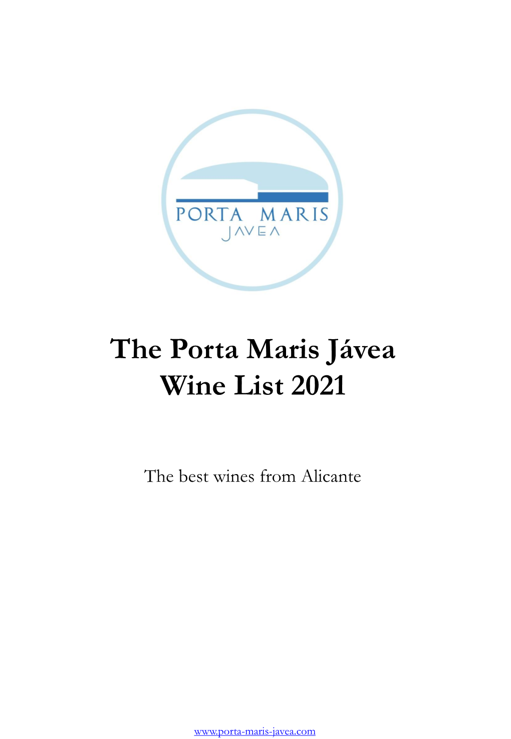 The Porta Maris Jávea Wine List 2021