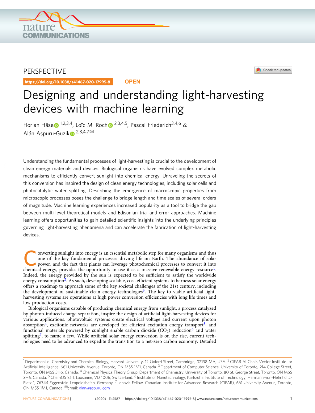 Designing and Understanding Light-Harvesting Devices with Machine Learning