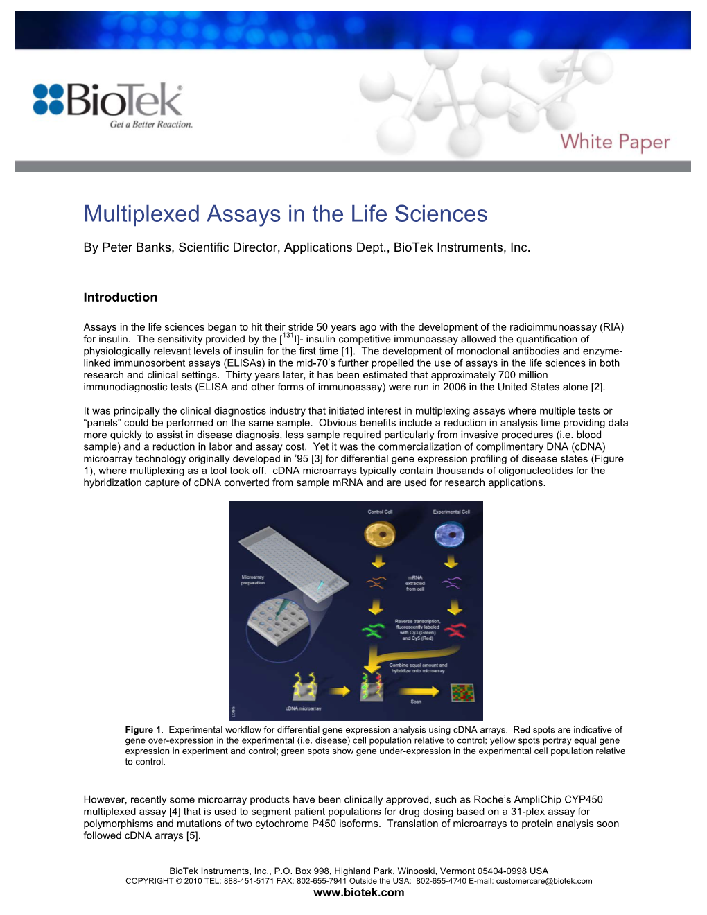 Multiplexed Assays in the Life Sciences