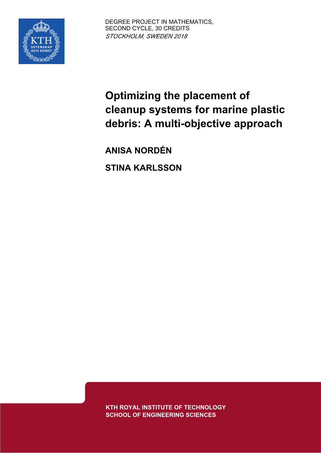 Optimizing the Placement of Cleanup Systems for Marine Plastic Debris: a Multi-Objective Approach