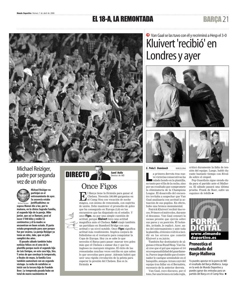 Kluivert'recibió'en Londresyayer