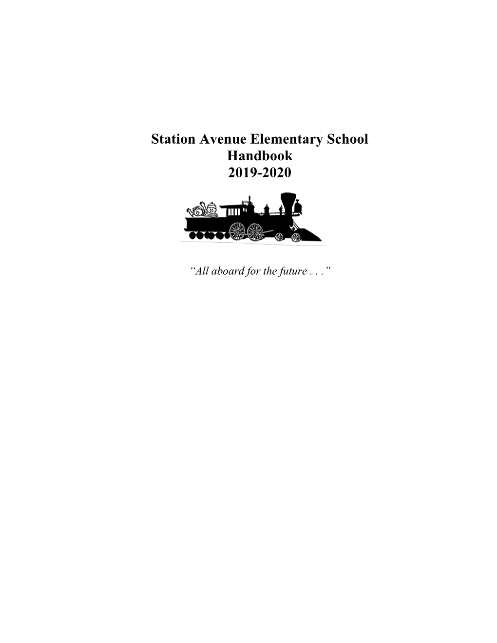 Station Avenue Elementary School Handbook 2019-2020