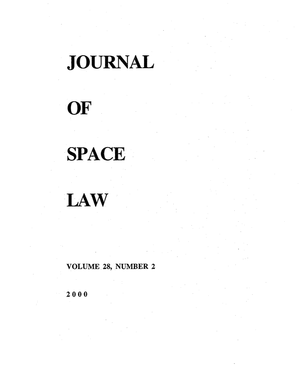 Journal of Space Law