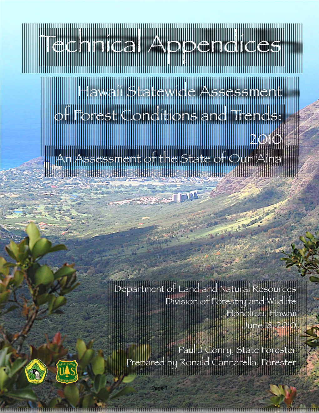 Technical Appendices to Hawaii Statewide Assessment of Forest Conditions and Resource Strategy