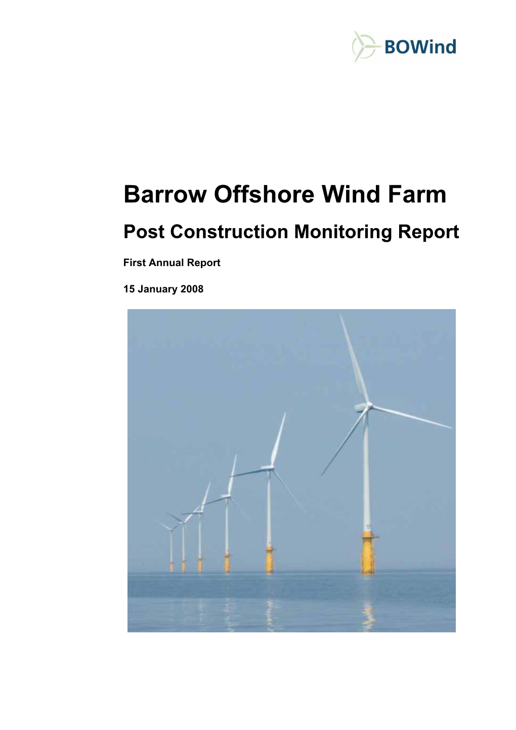 Barrow Offshore Wind Farm Post Construction Monitoring Report