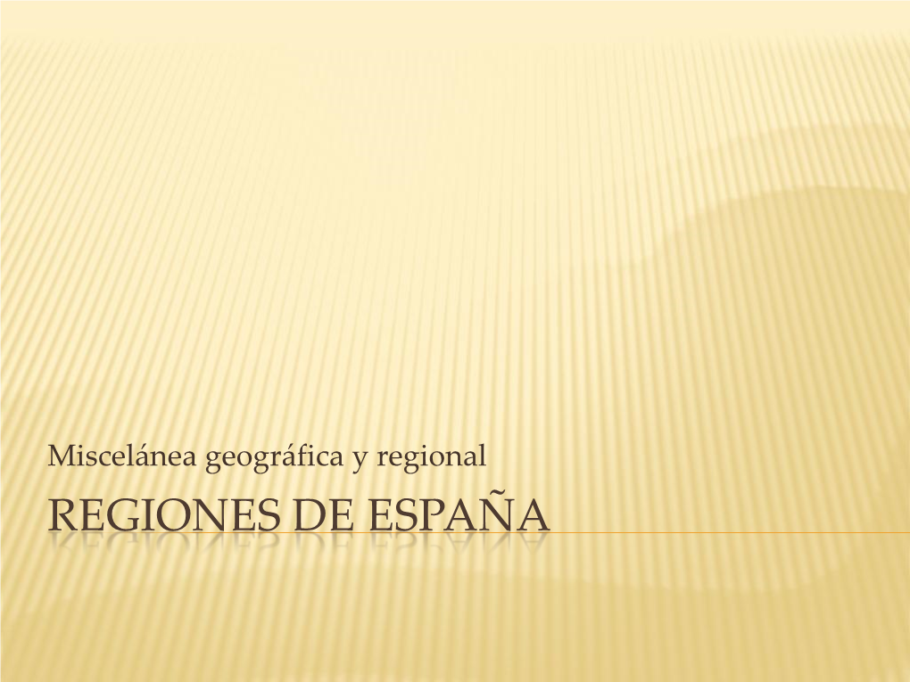 Regiones De Espana