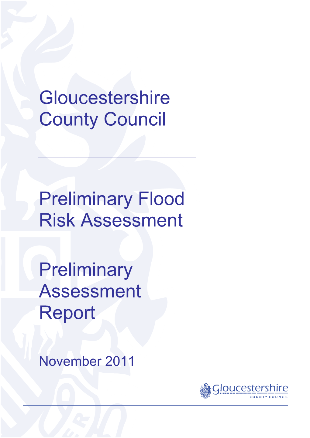 Preliminary Flood Risk Assessment