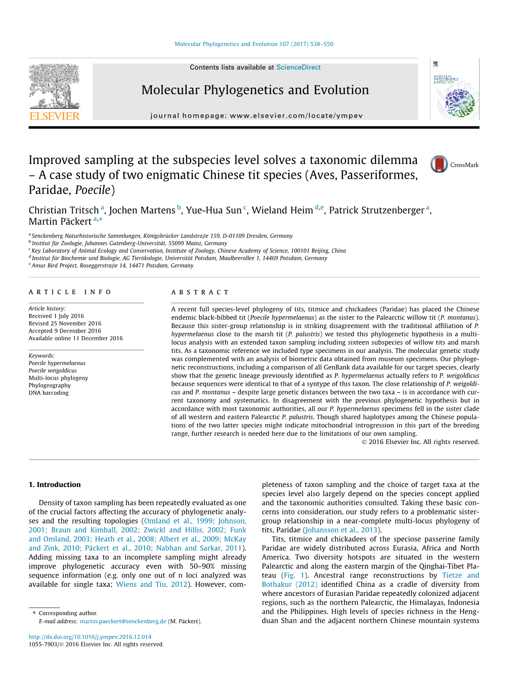 Improved Sampling at the Subspecies Level Solves a Taxonomic Dilemma Â