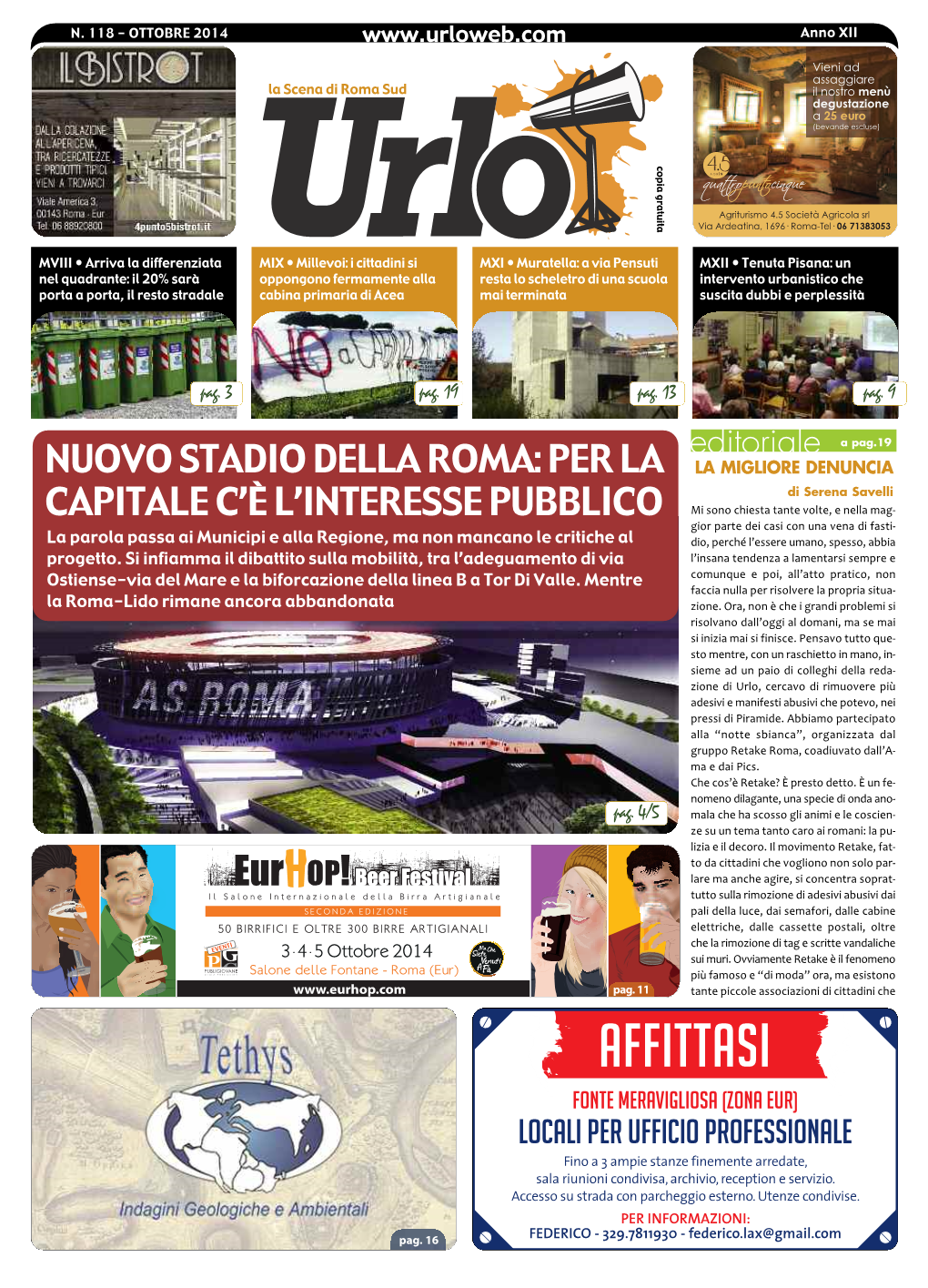 Urlo 118 – Ottobre 2014