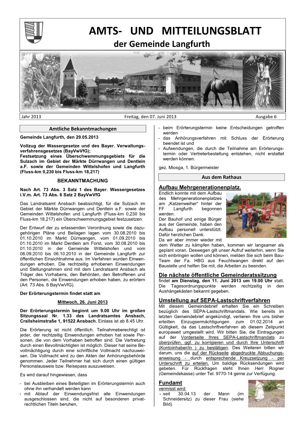 Gemeindebrief Juni 2013