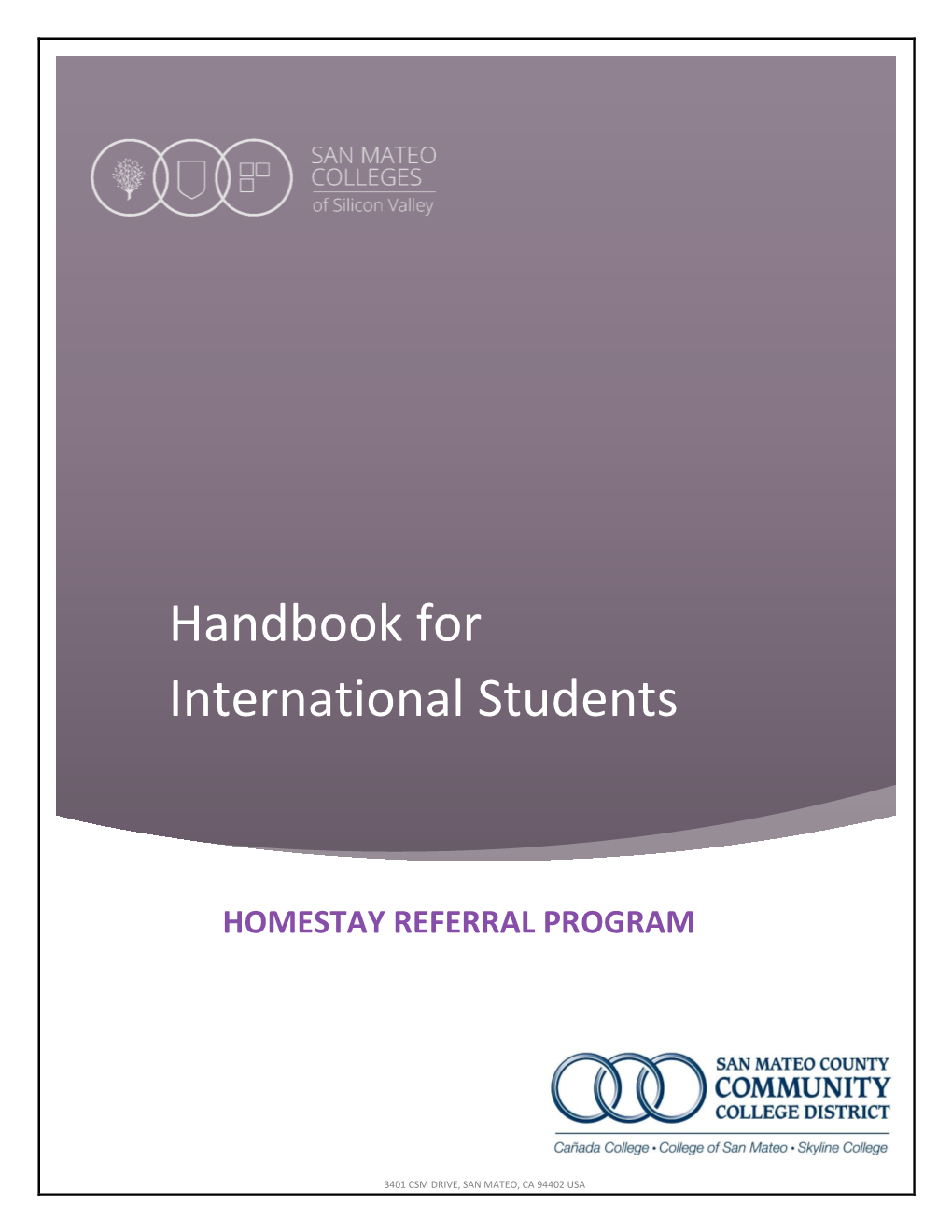 Handbook for International Students