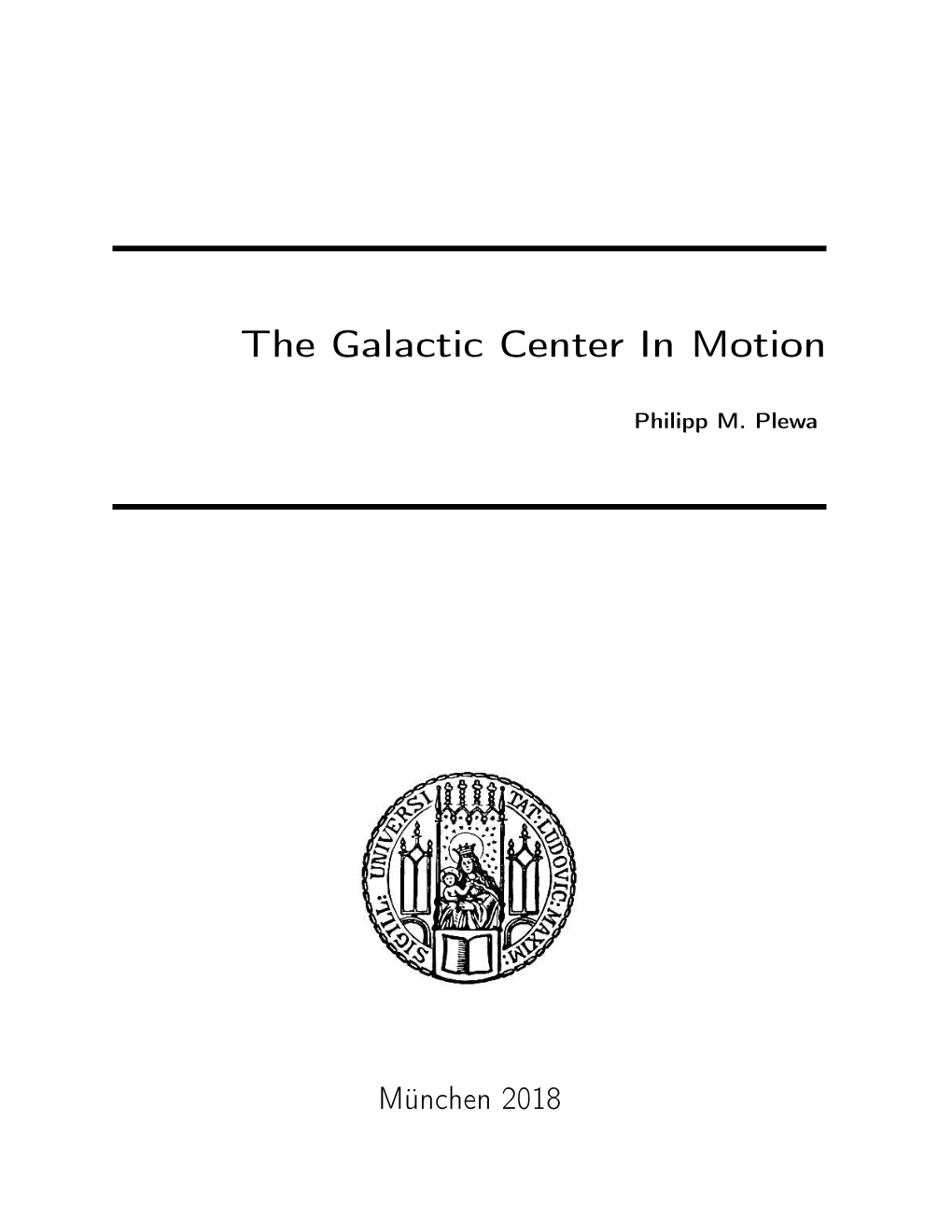 The Galactic Center in Motion
