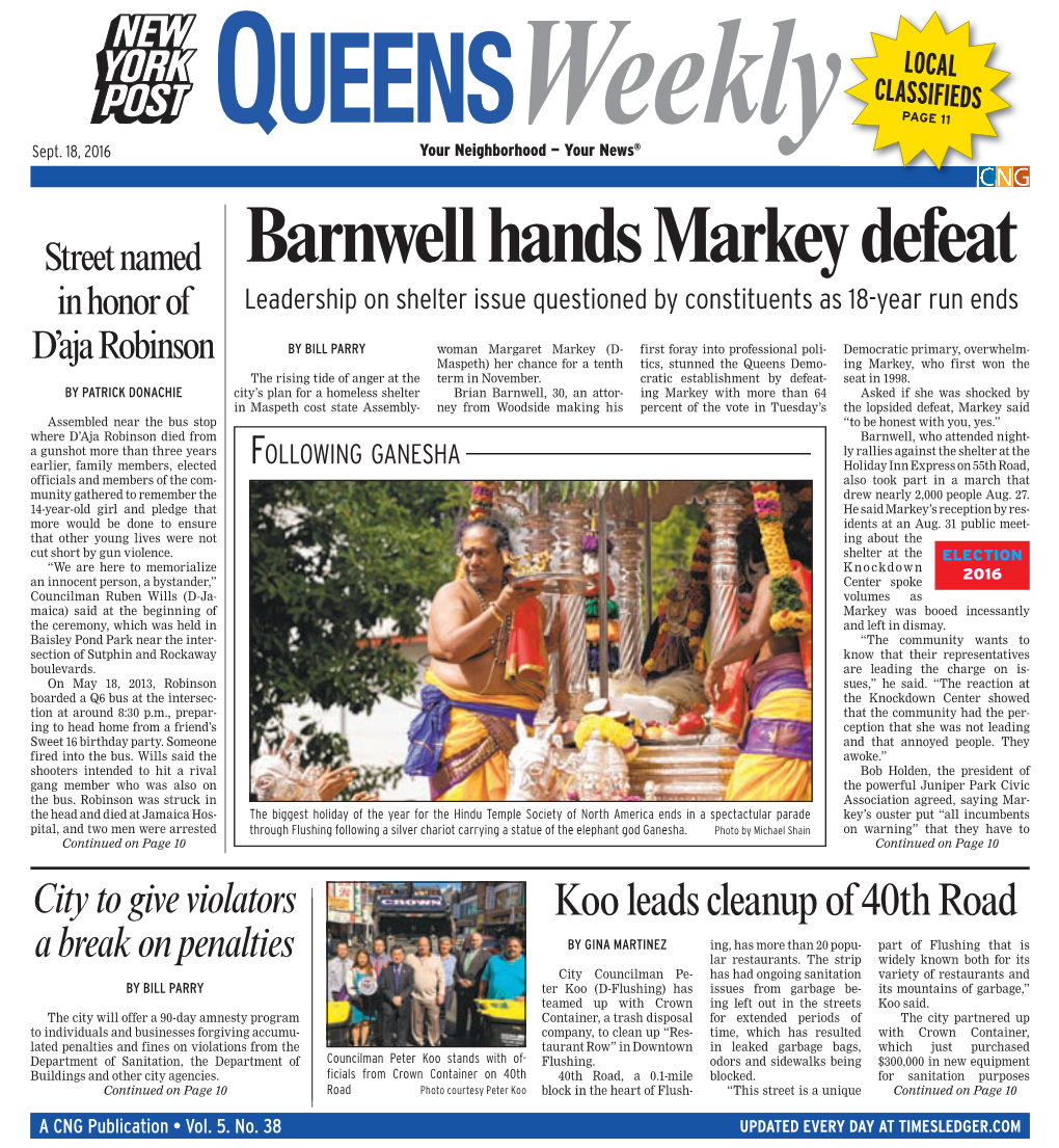 Queens Weekly, Sept