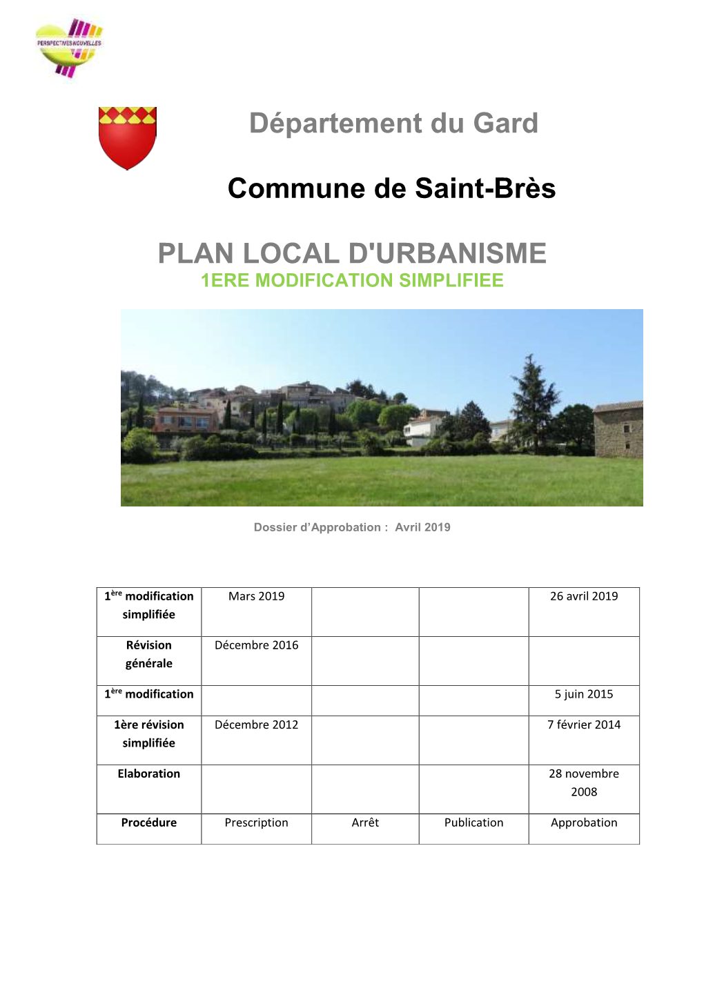 Département Du Gard Commune De Saint-Brès PLAN LOCAL D