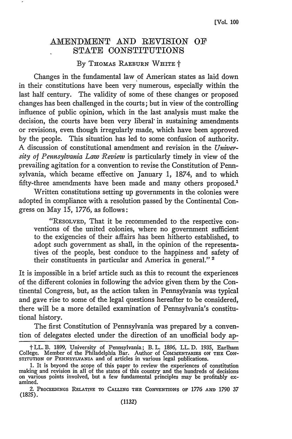 Amendment and Revision of State Constitutions