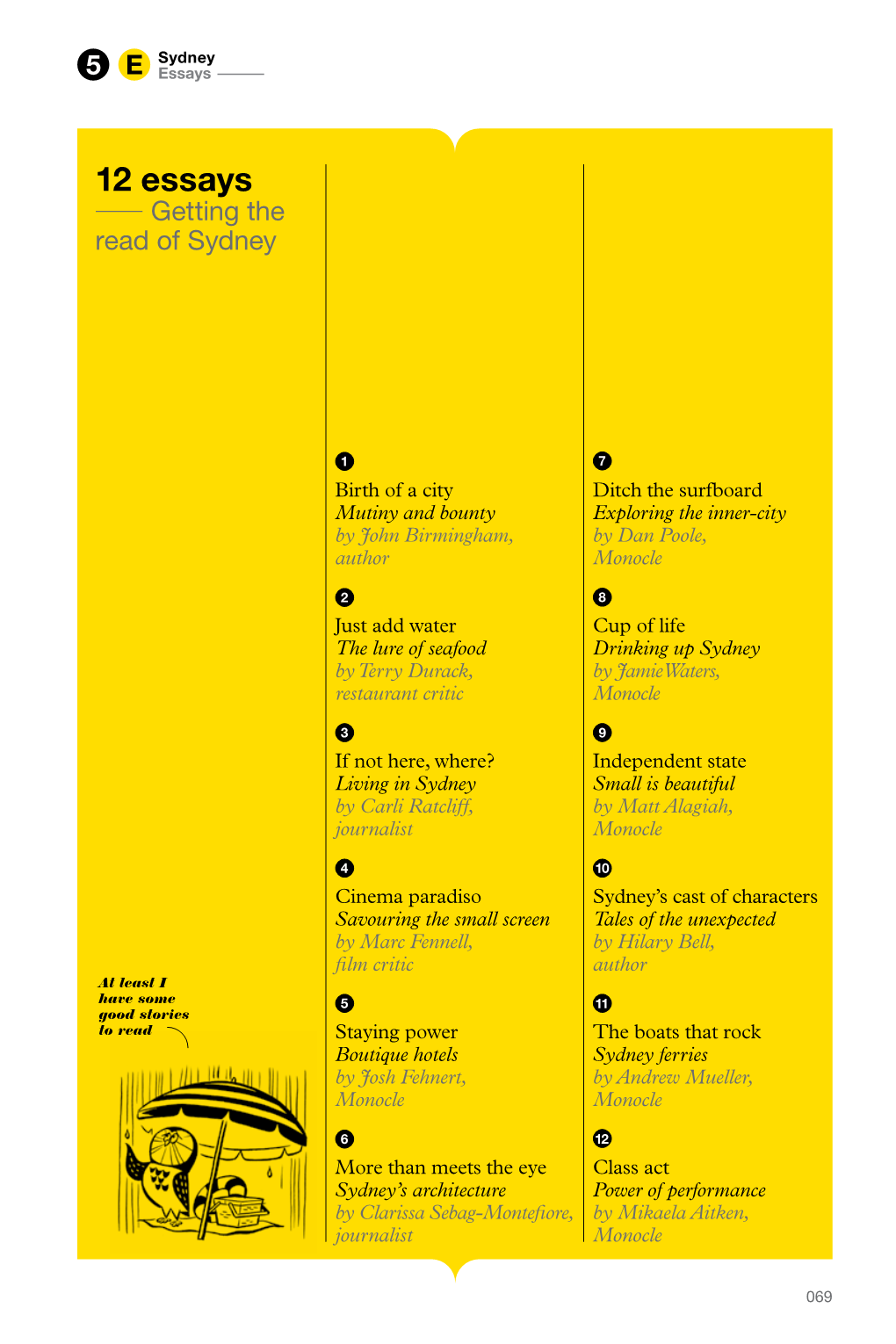 12 Essays — Getting the Read of Sydney