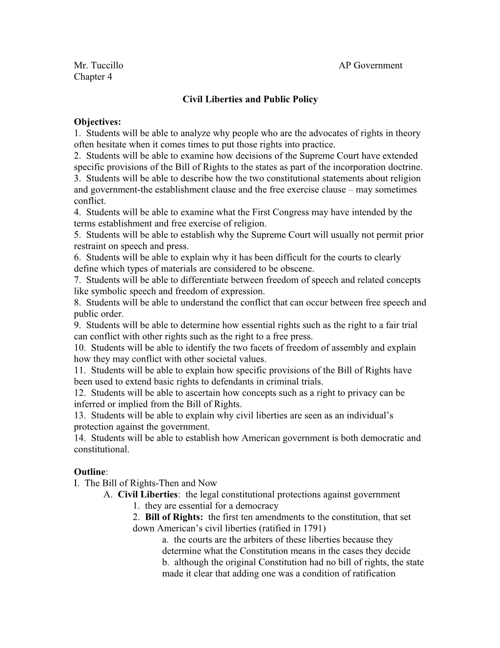 Civil Liberties and Public Policy s1