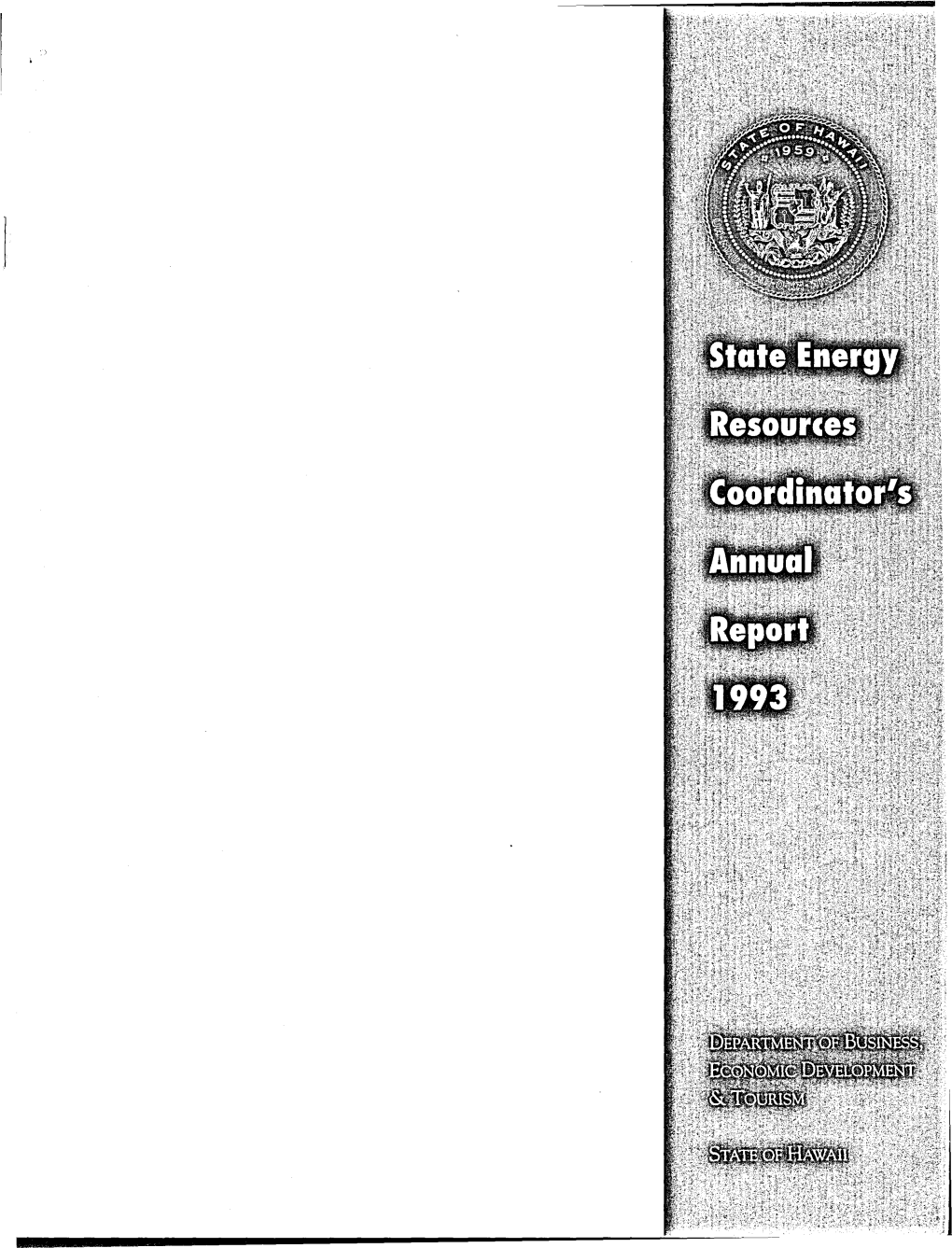 Hawaii State Energy Resources Annual Report 1993