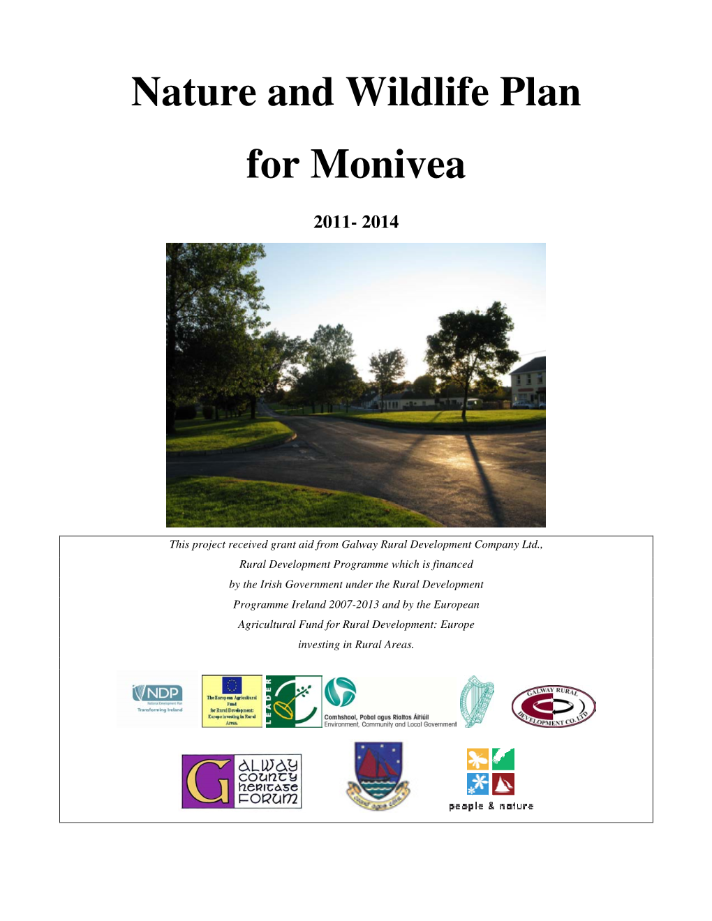 Nature and Wildlife Plan for Monivea