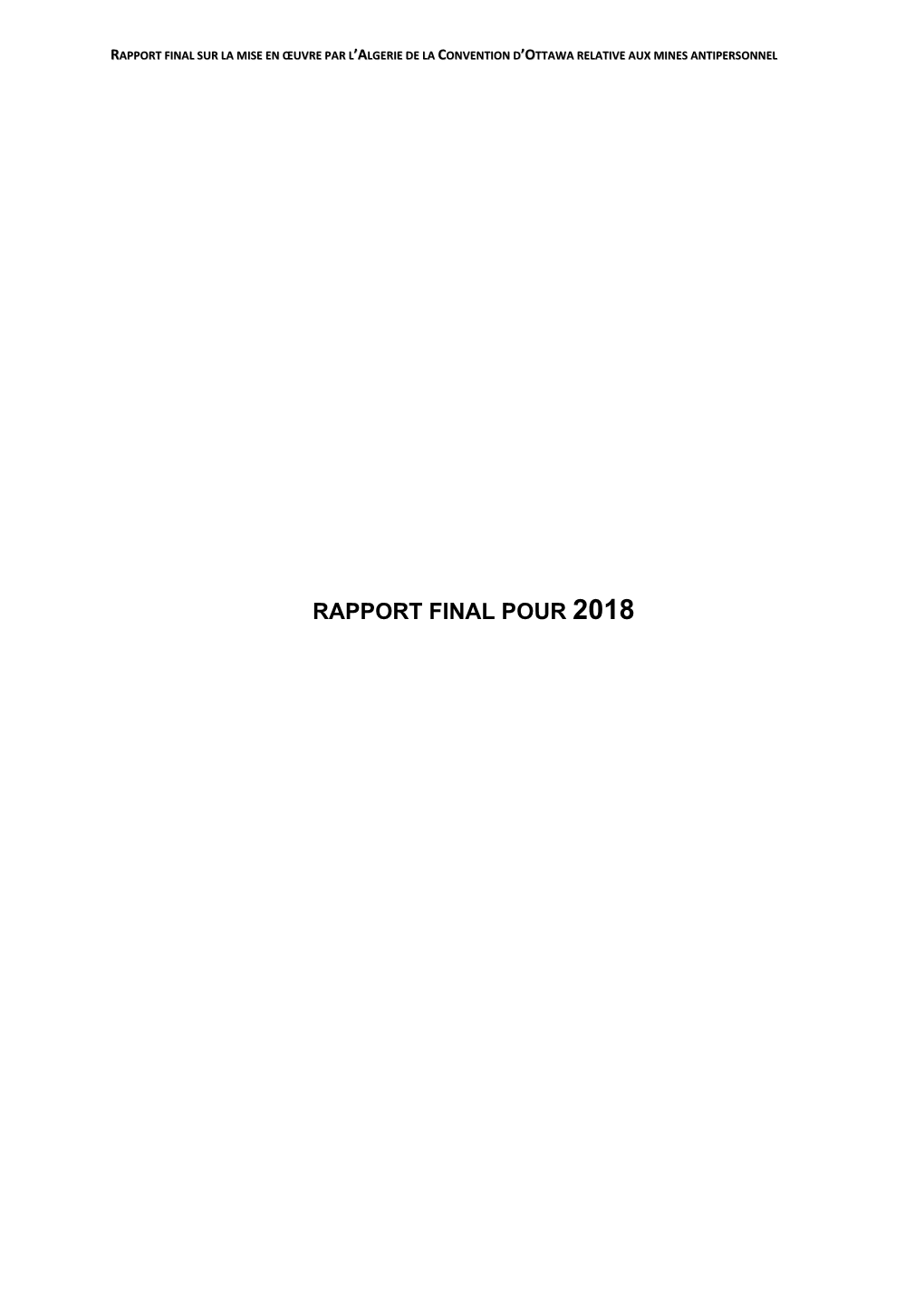 Rapport Final Pour 2018