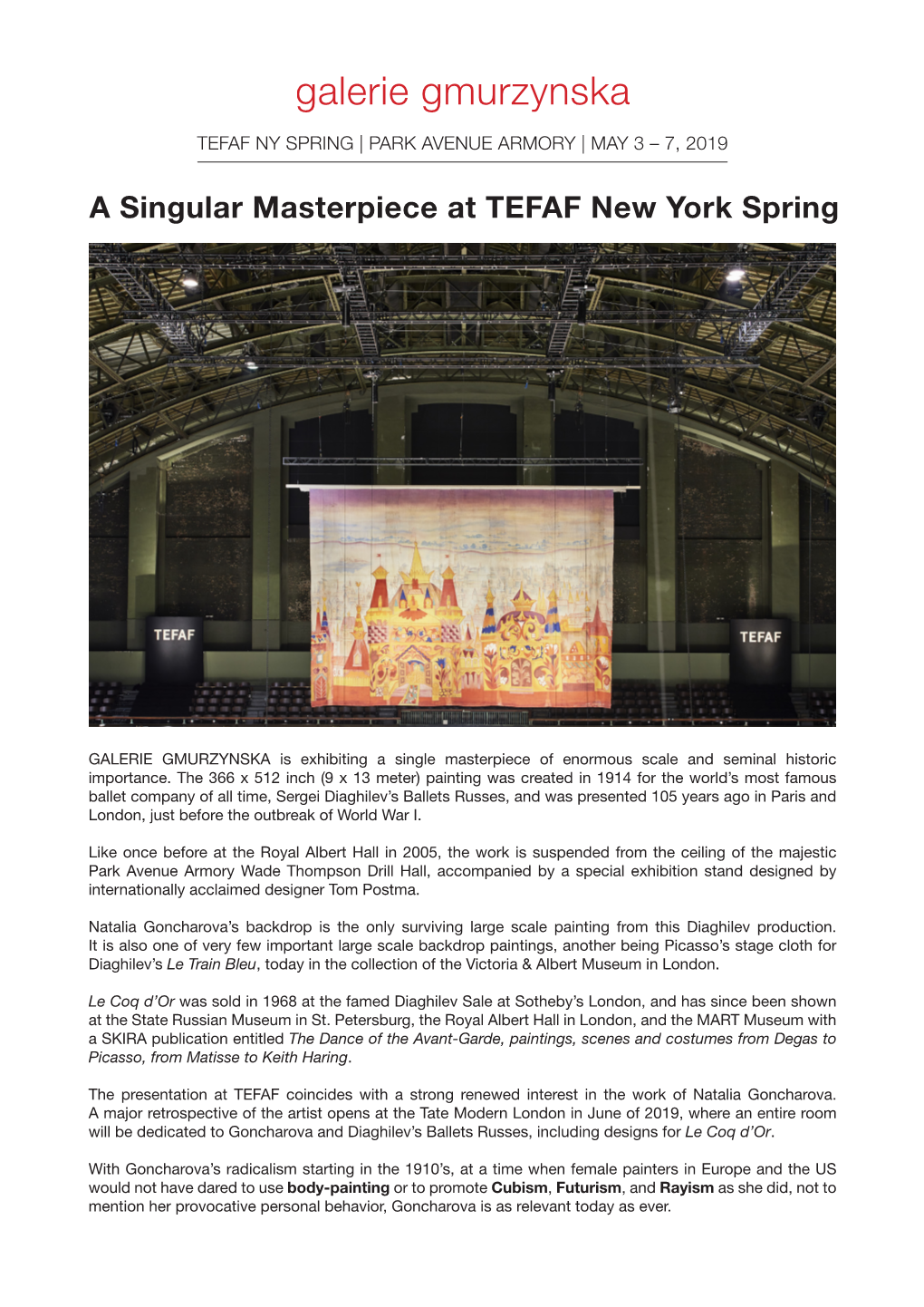 A Singular Masterpiece at TEFAF New York Spring