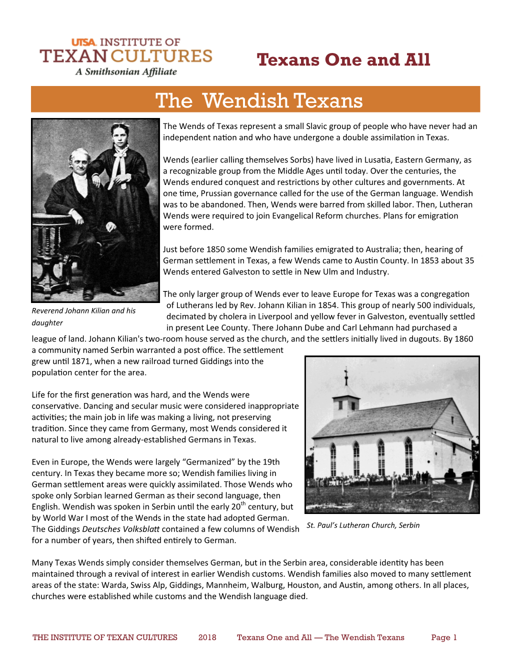 The Wendish Texans