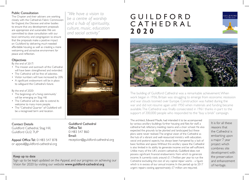 Download Guildford Cathedral 2020 Brochure (PDF)