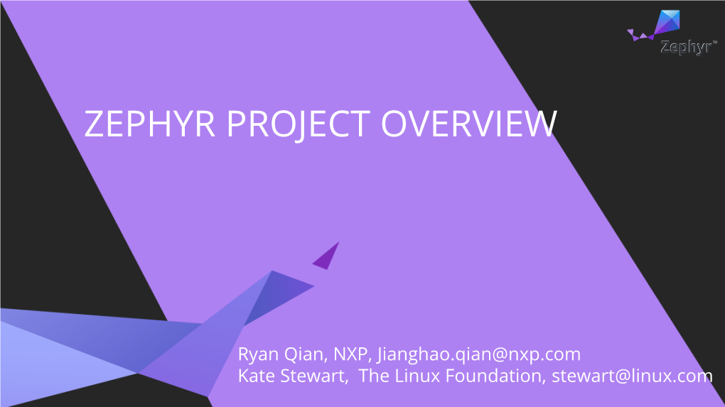 Zephyr Project Overview