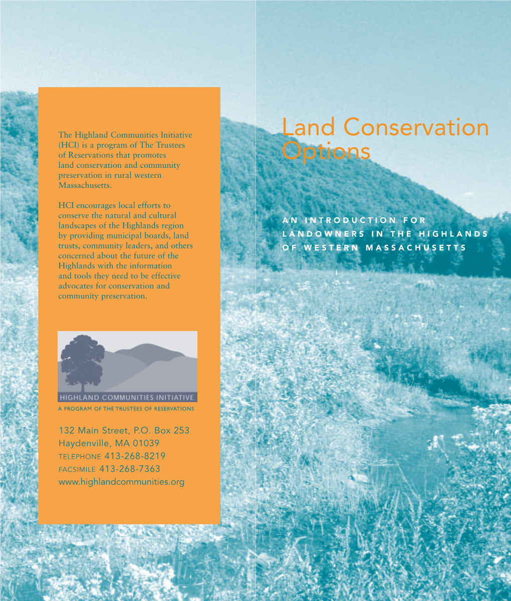 Land Conservation Options