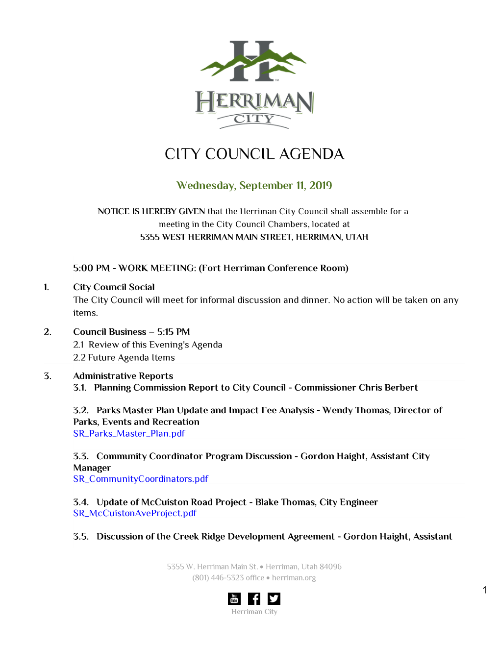 City Council Agenda