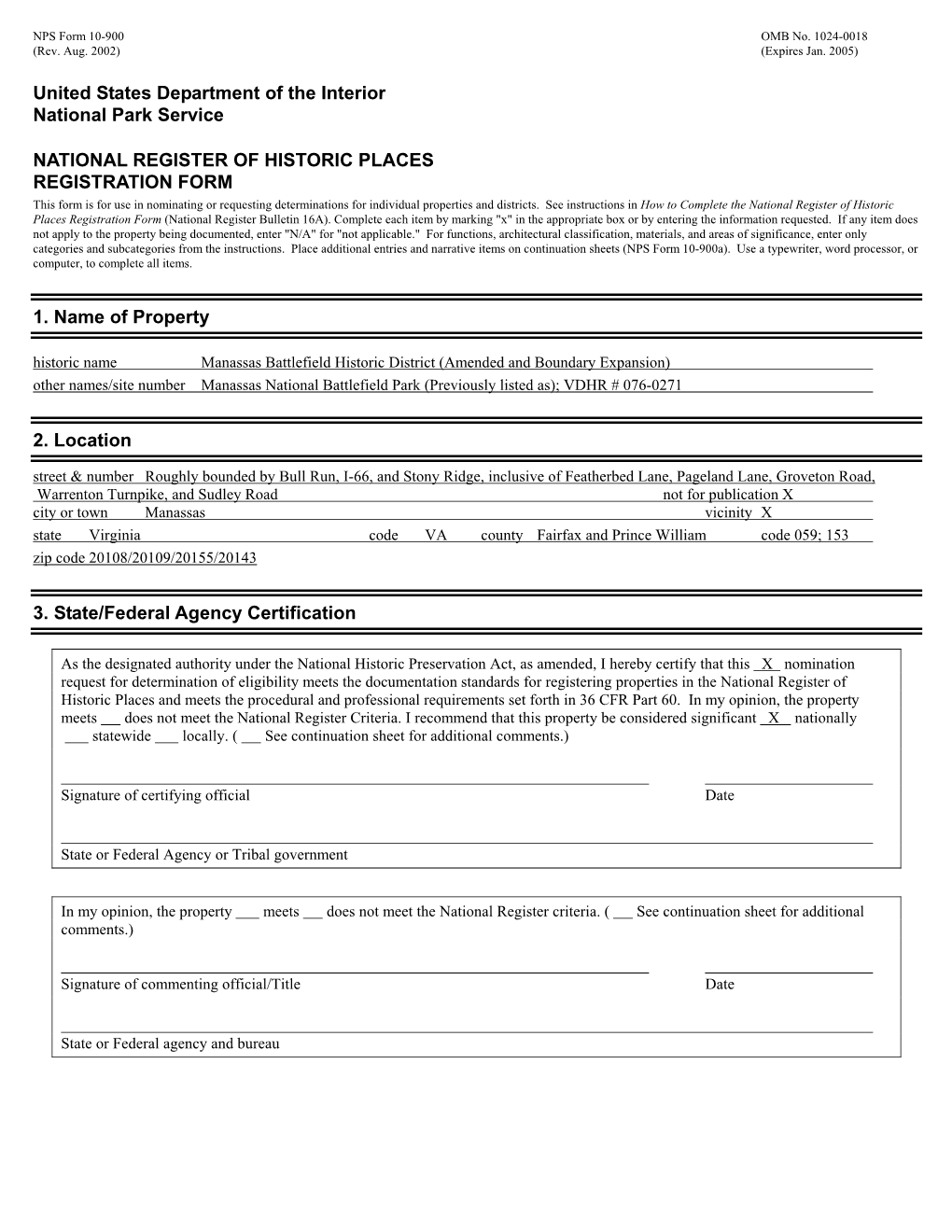 National Register Forms Template