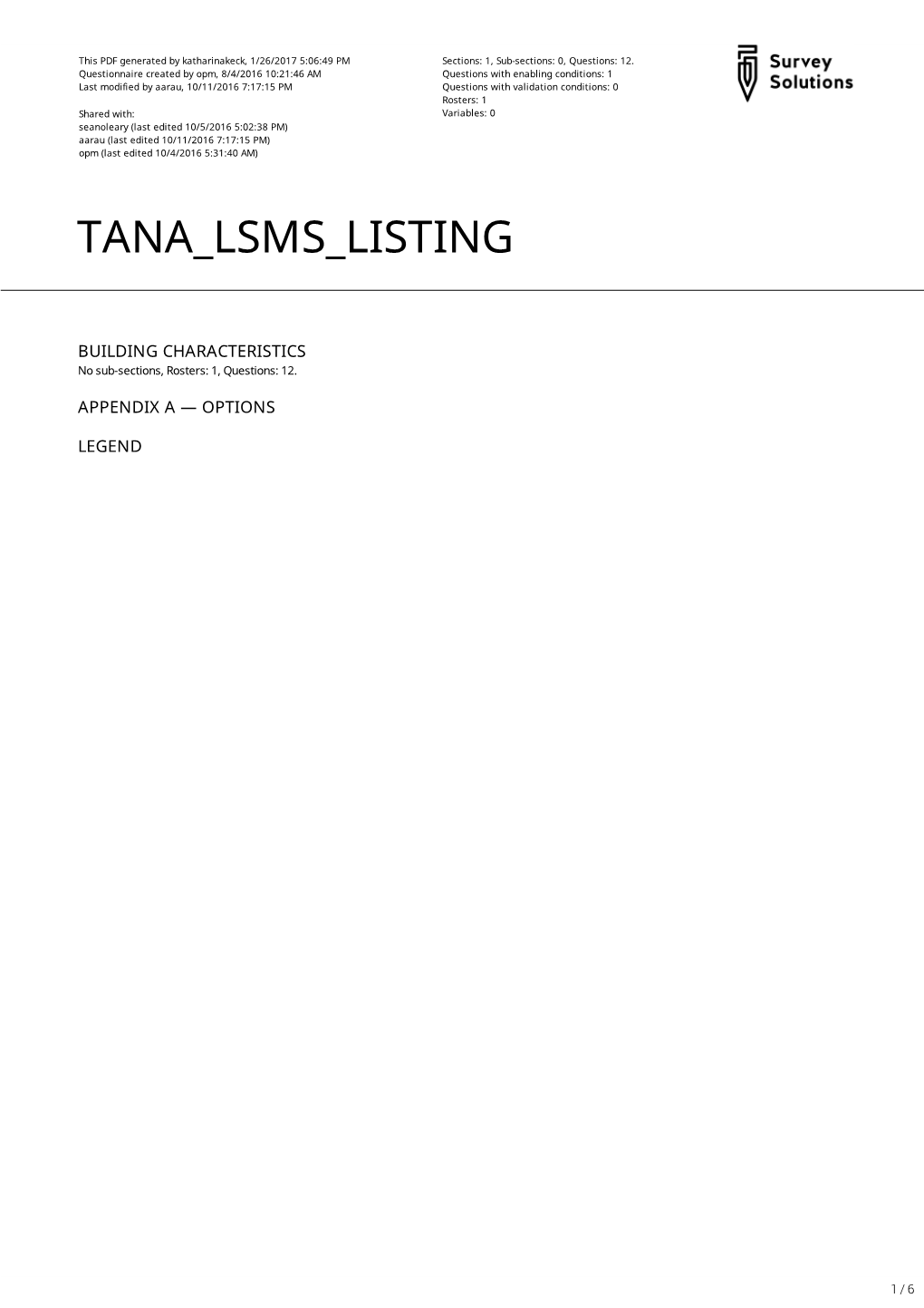 Tana Lsms Listing
