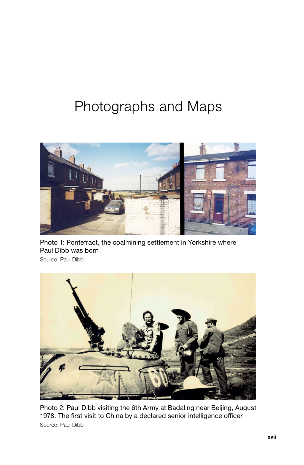 Photographs and Maps