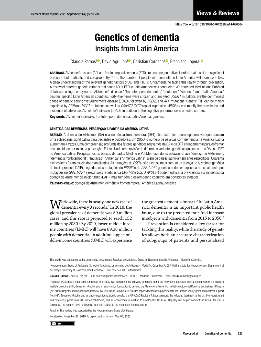 Genetics of Dementia