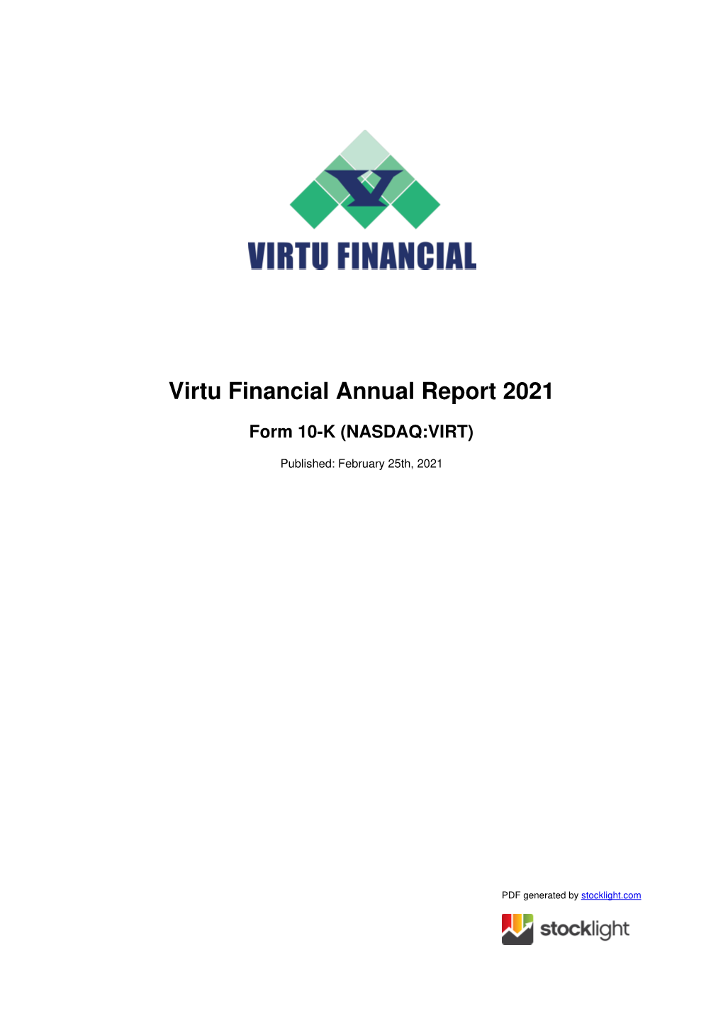 Virtu Financial Annual Report 2021