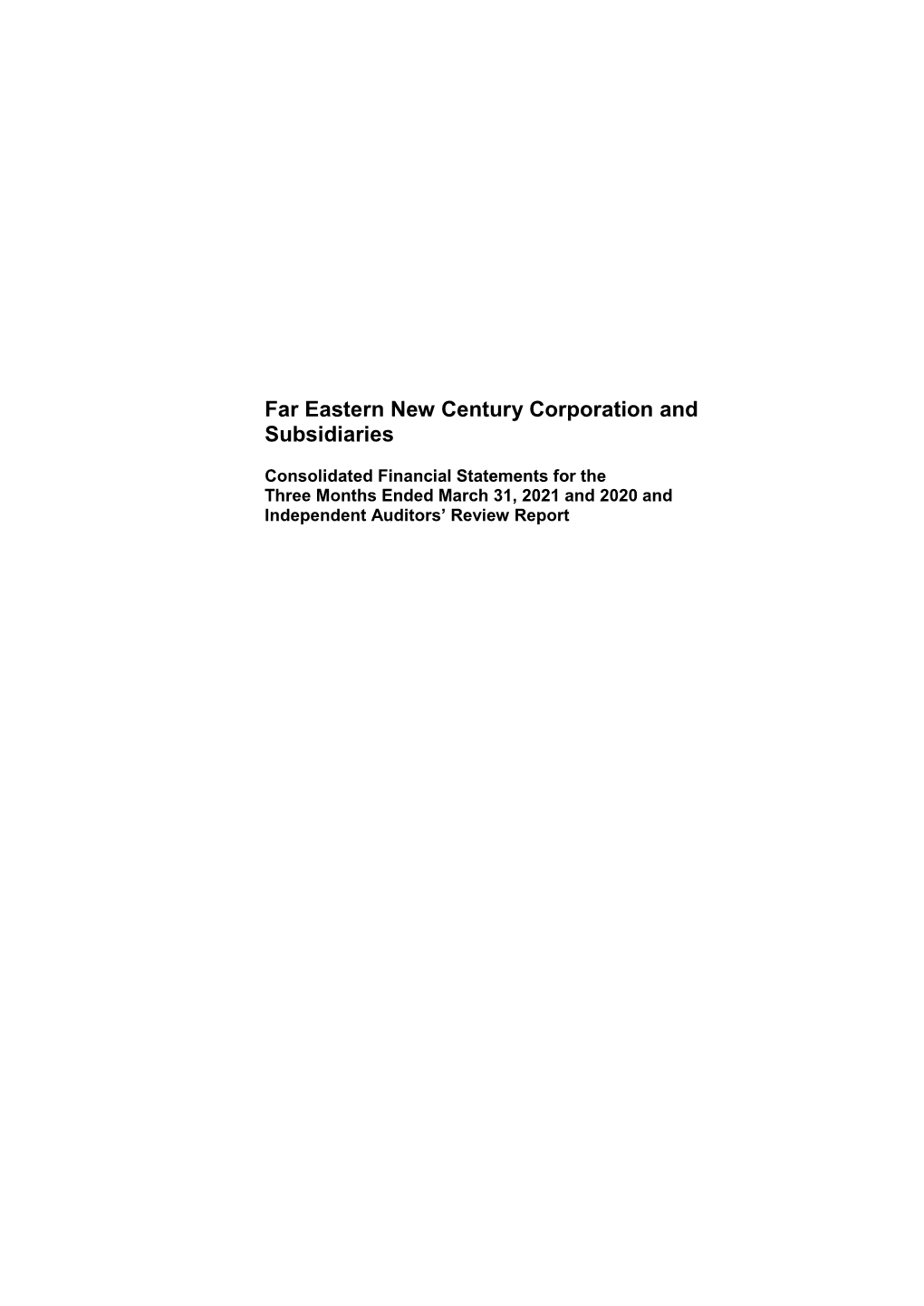 Far Eastern New Century Corporation and Subsidiaries