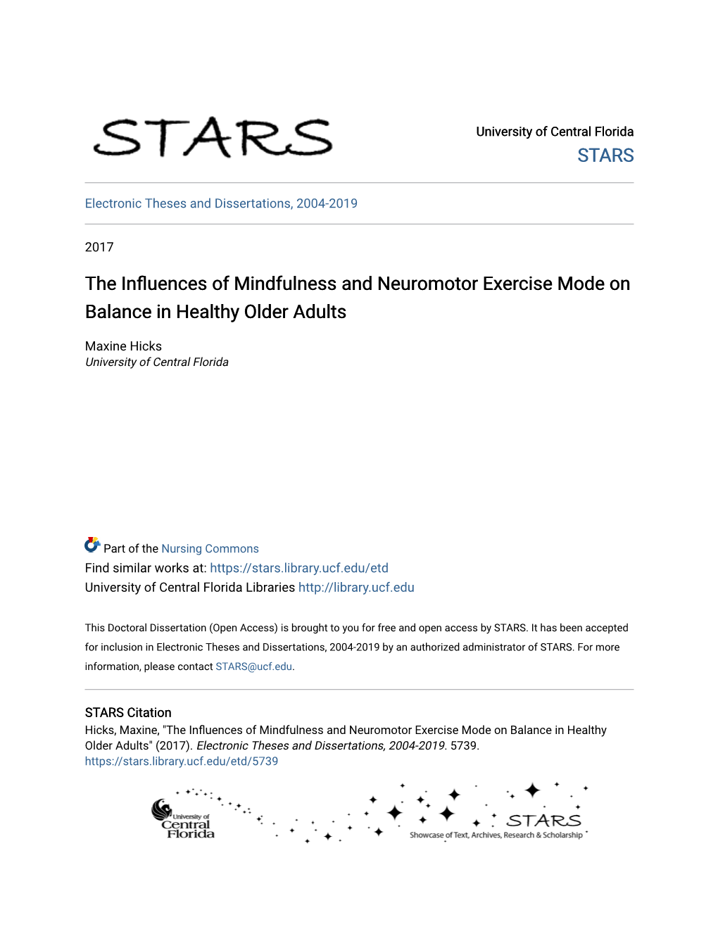 The Influences of Mindfulness and Neuromotor Exercise Mode on Balance in Healthy Older Adults