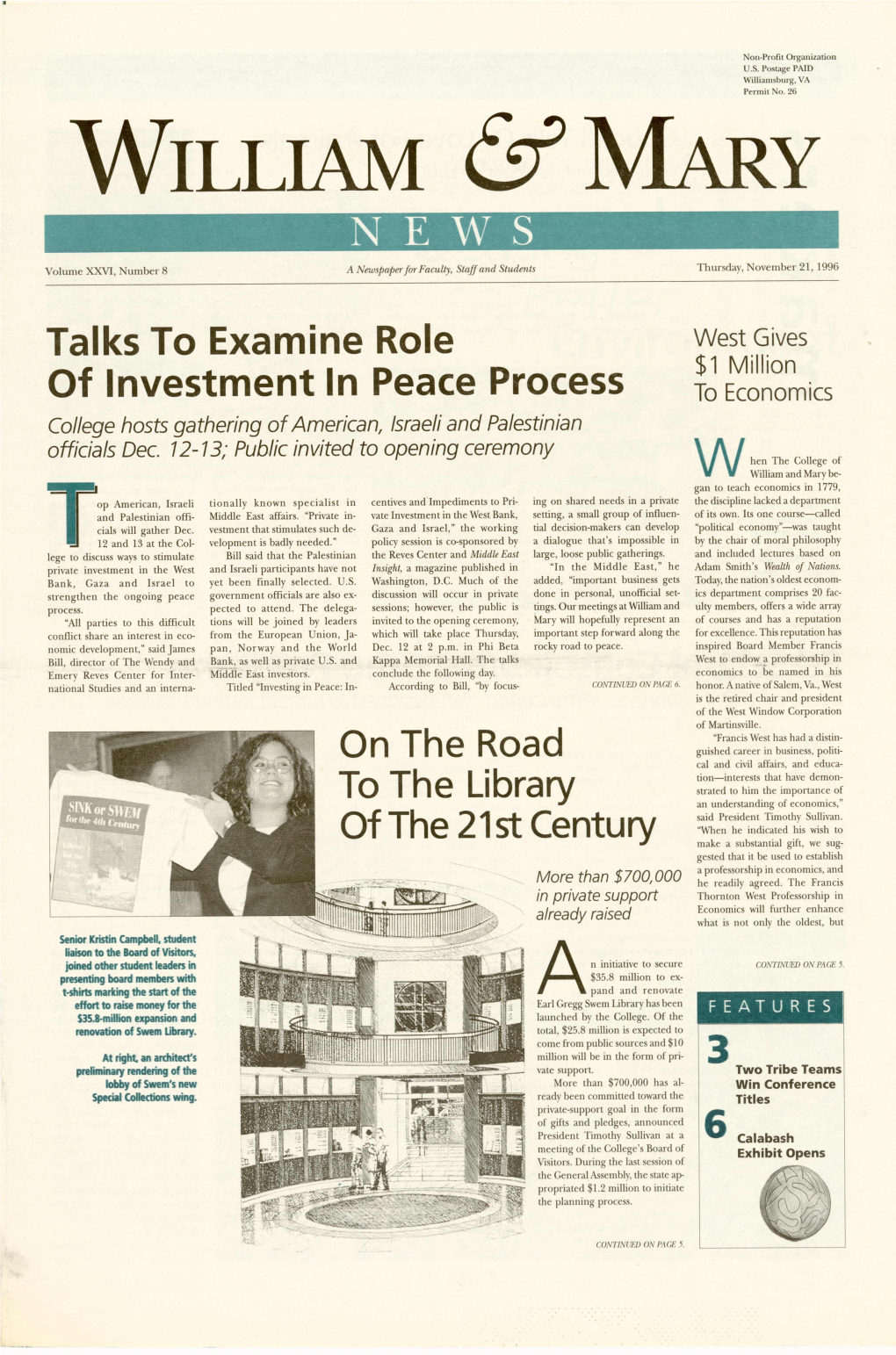 Talks to Examine Role of Investment in Peace