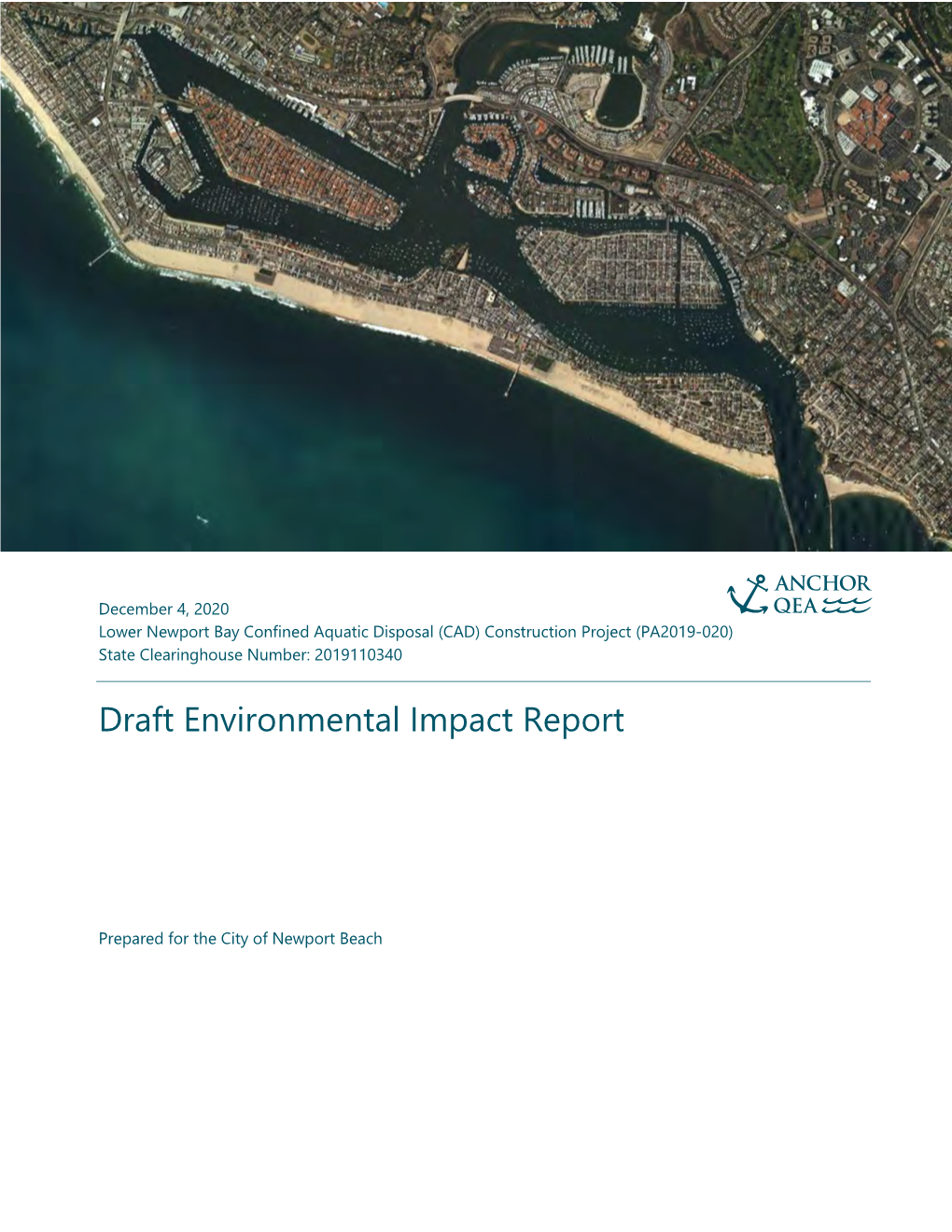 Construction Project (PA2019-020) Draft Environmental Impact Report
