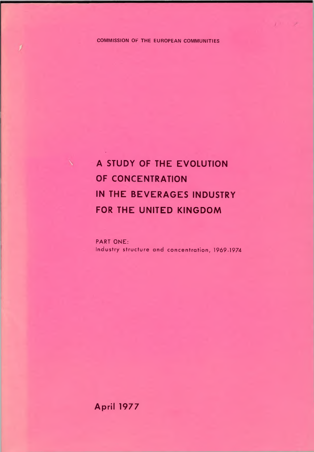 A Study of the Evolution of Concentration in the Beverages Industry for the United Kingdom