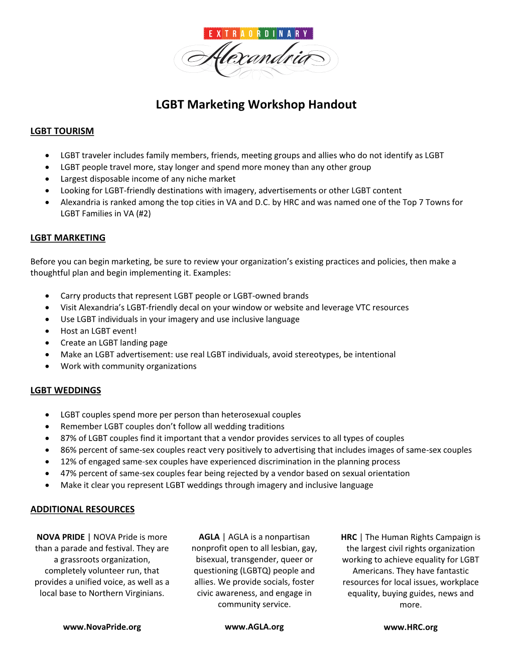 LGBT Marketing Workshop Handout