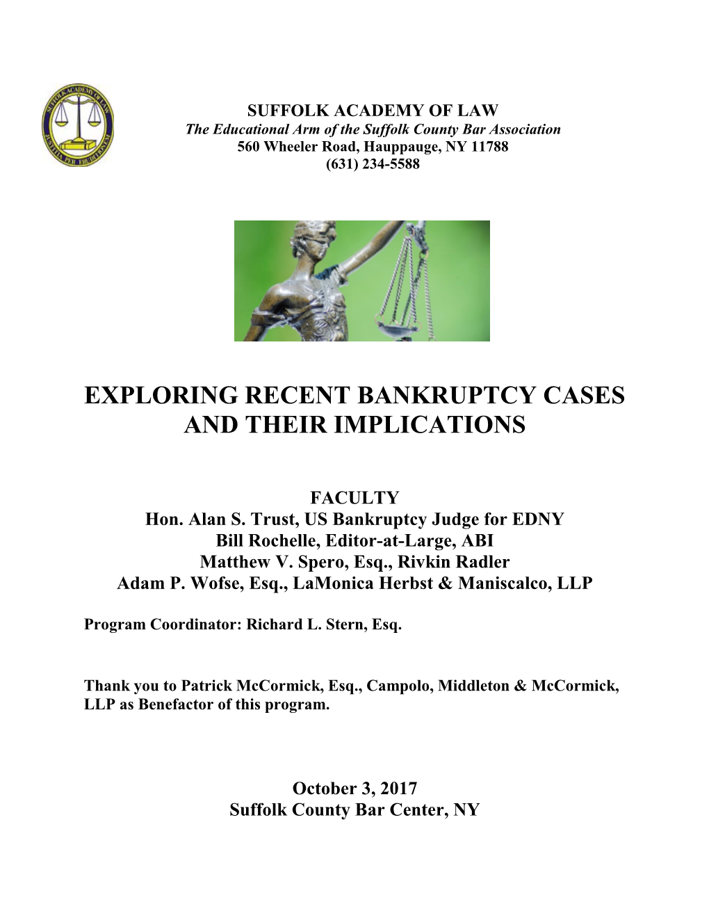 Exploring Bankruptcy Cases 2017