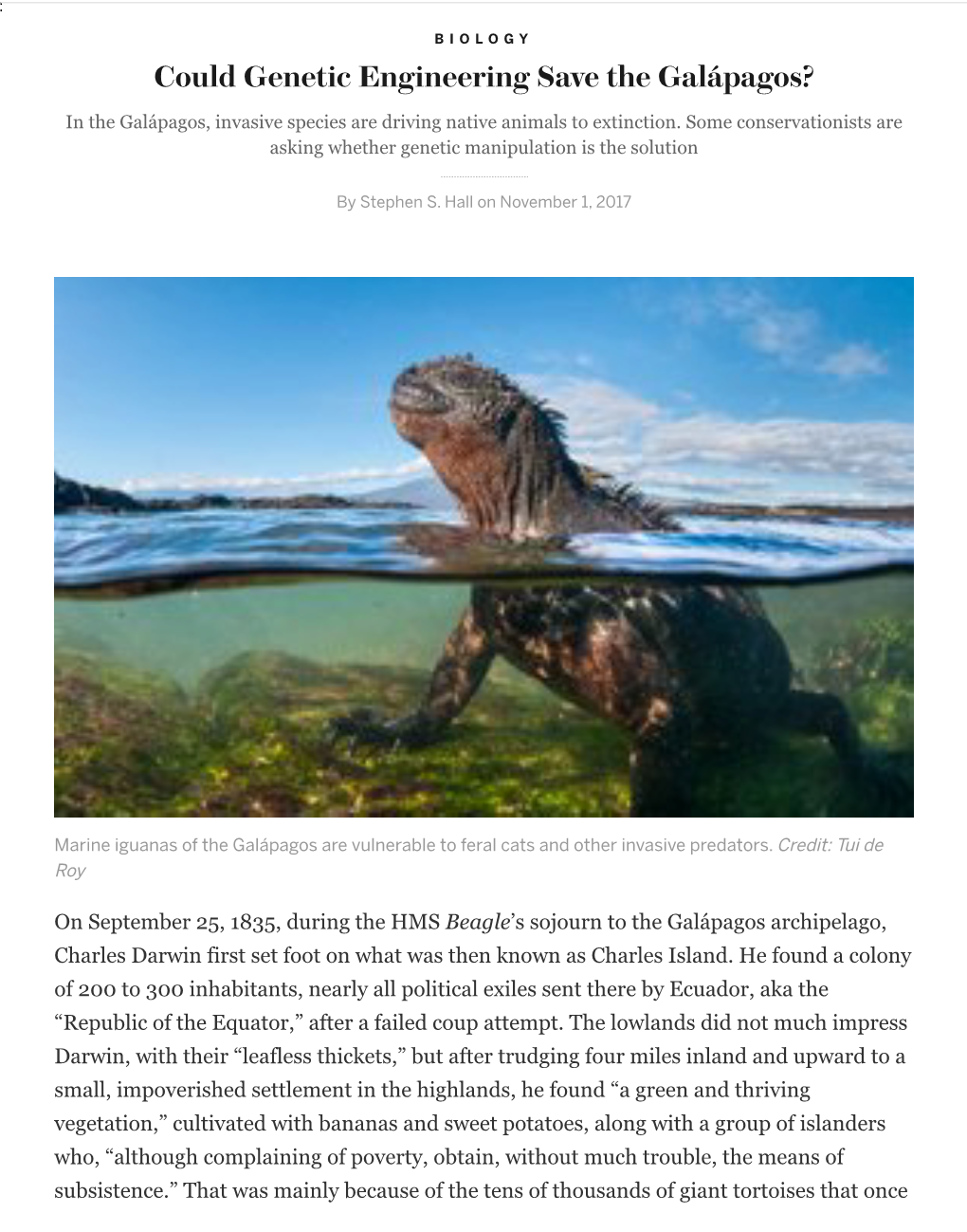 Could Genetic Engineering Save the Galápagos?