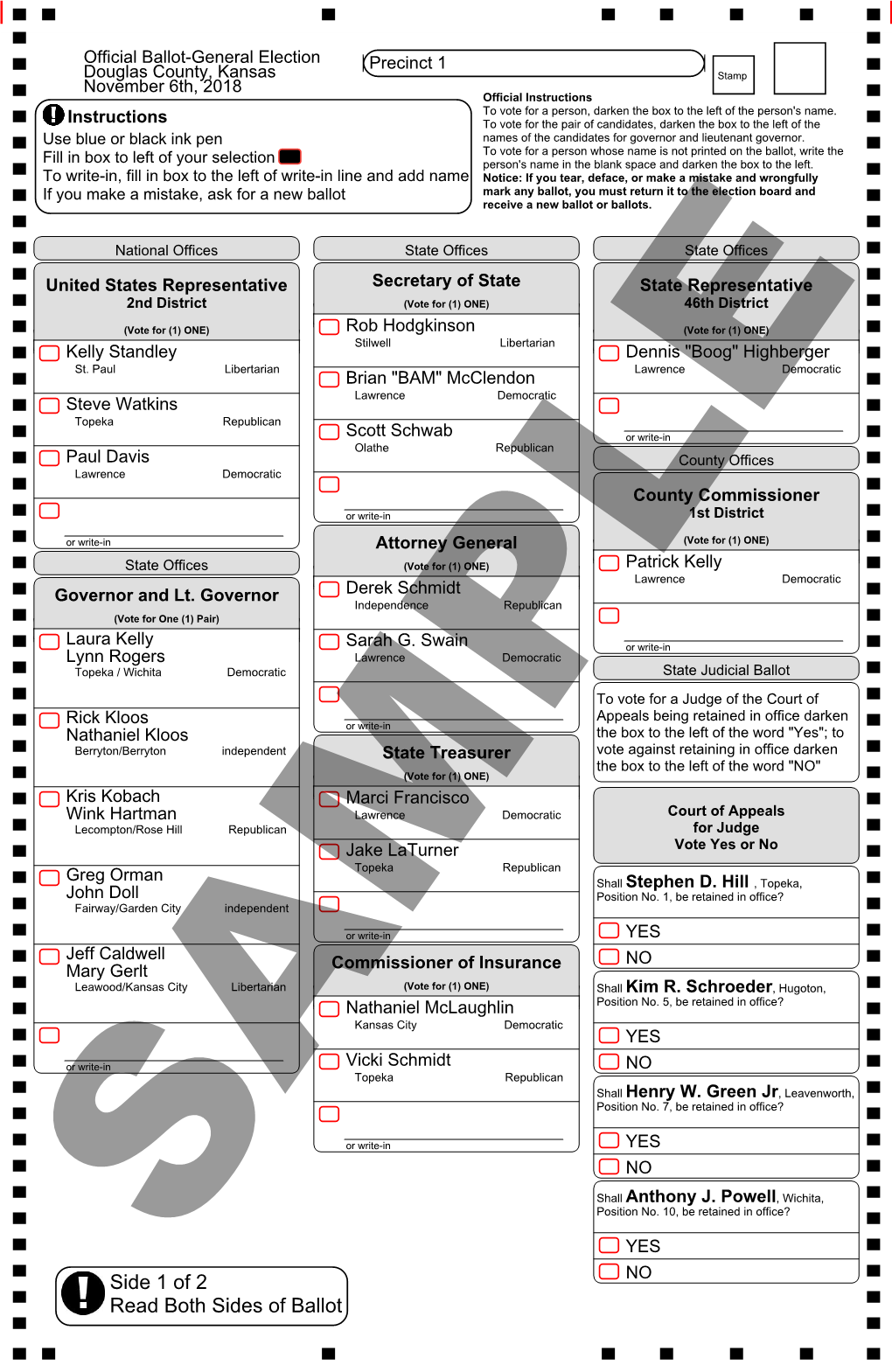 Sample Ballots