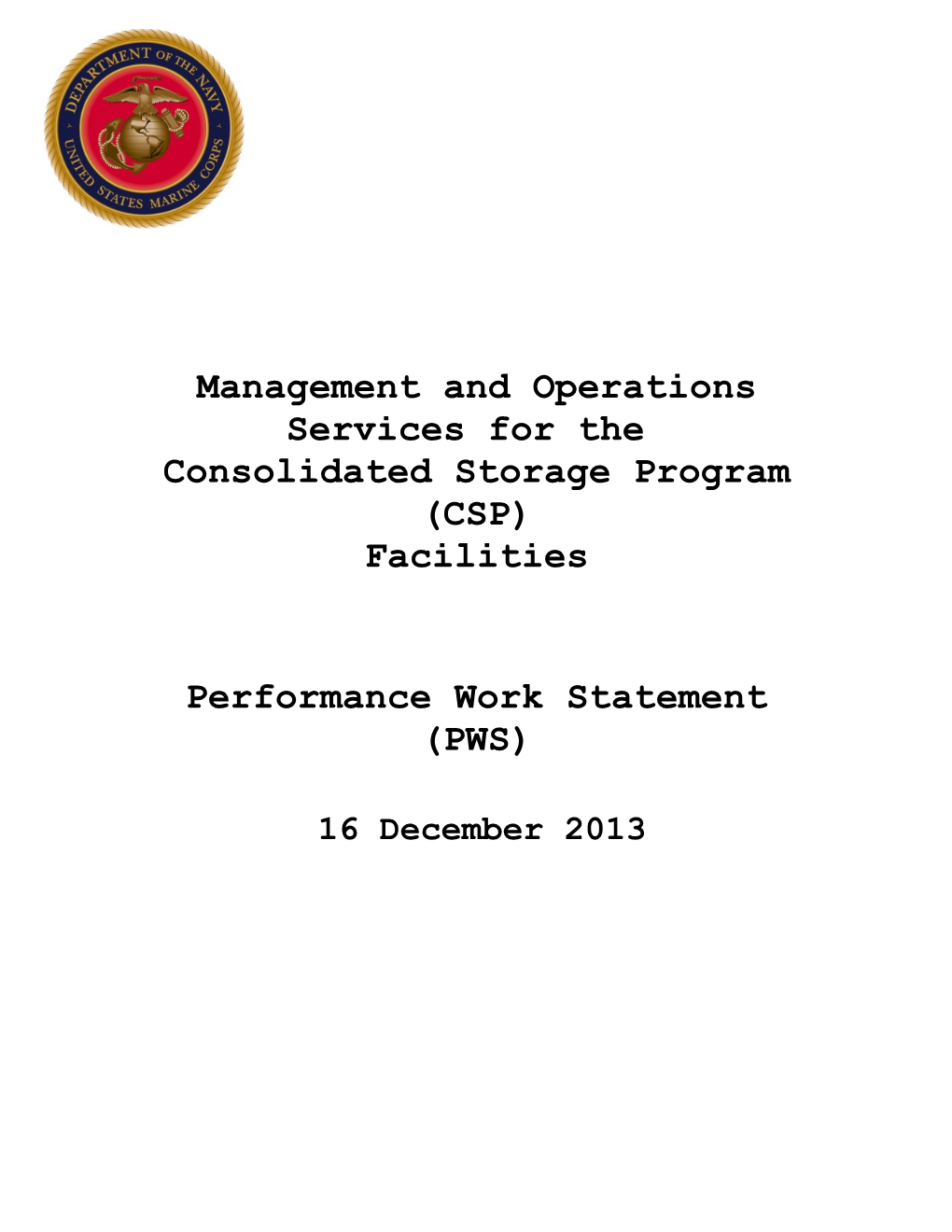 Performance Work Statement Template