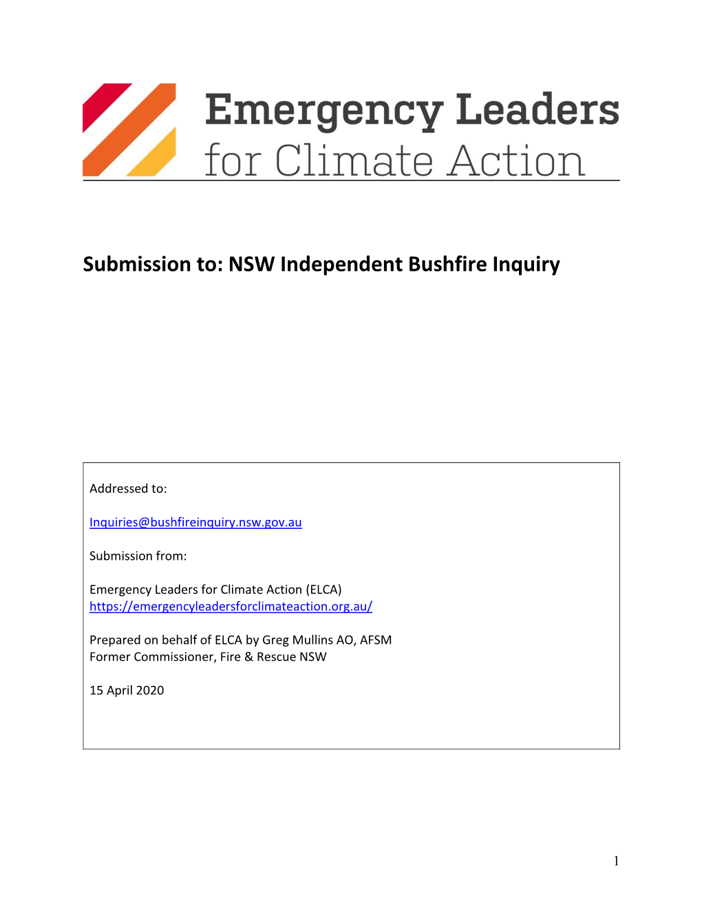 NSW Independent Bushfire Inquiry