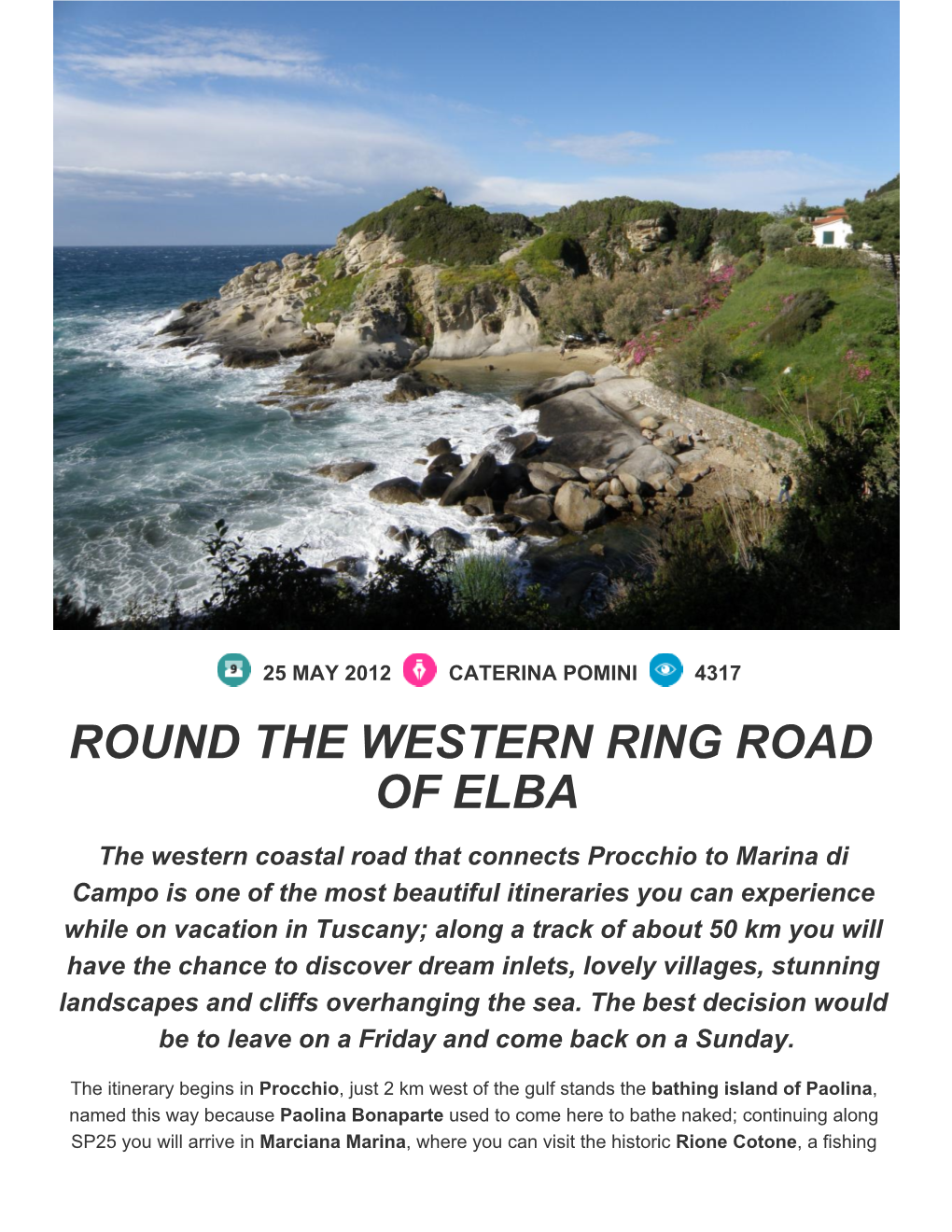 Round the Western Ring Road of Elba